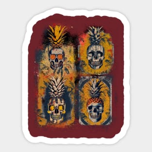 Pineapple skulls 1 Sticker